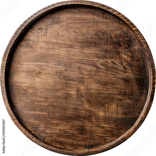Obraz na płótnie Wooden round serving tray w salonie