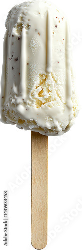 Delicious vanilla ice cream popsicle