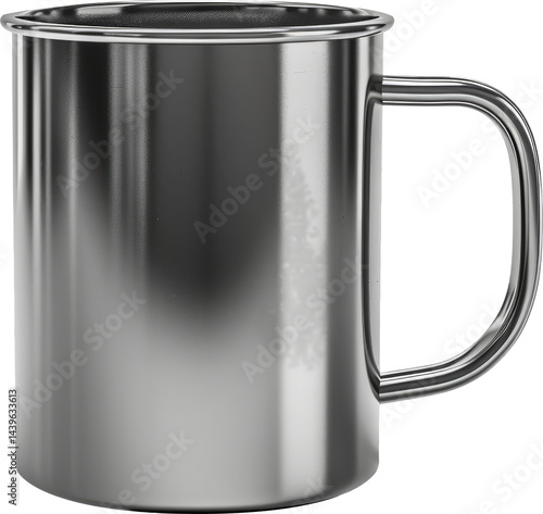 Obraz na płótnie Metal mug with a simple design w salonie