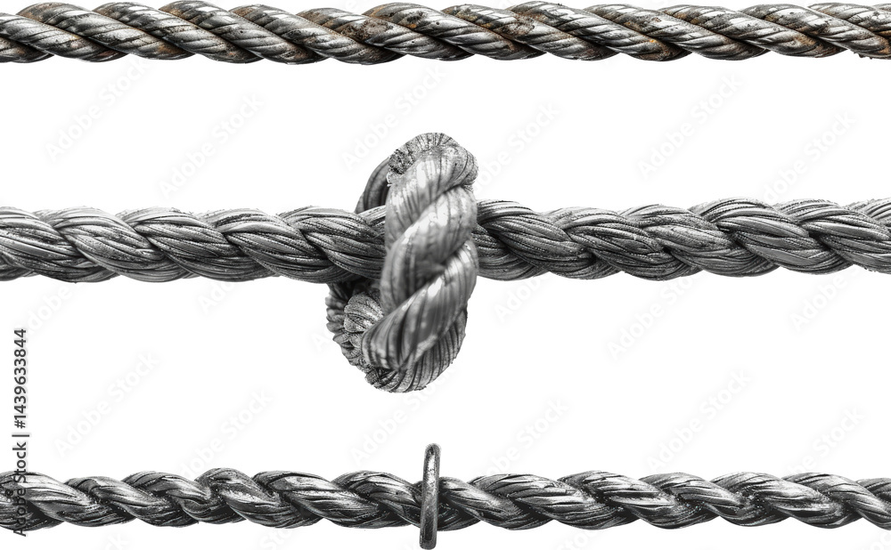 Close-up of metallic rope details