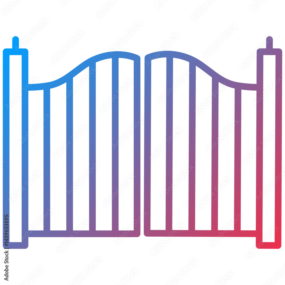 Gate Line Icon Style Gate Line Icon Style
