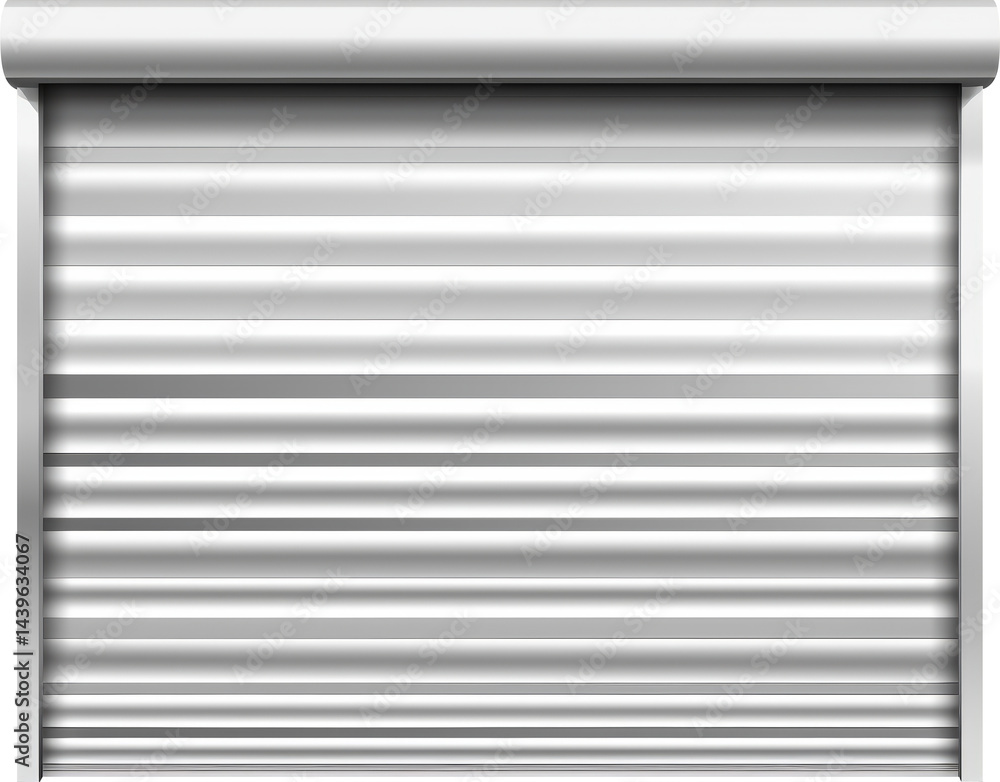 White rolling shutter door design