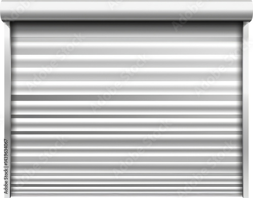 Obraz na płótnie White rolling shutter door design w salonie