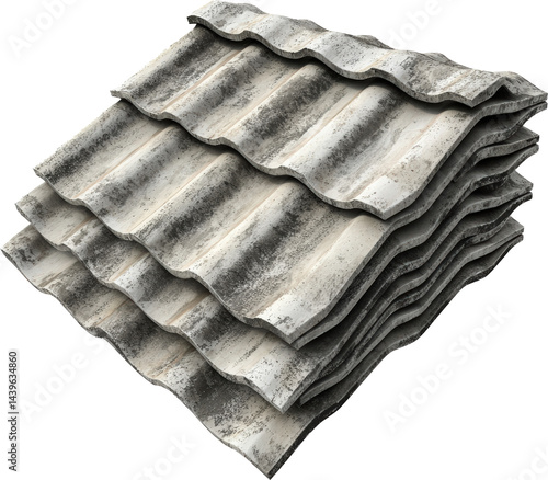Obraz na płótnie Stacked weathered roof tiles w salonie