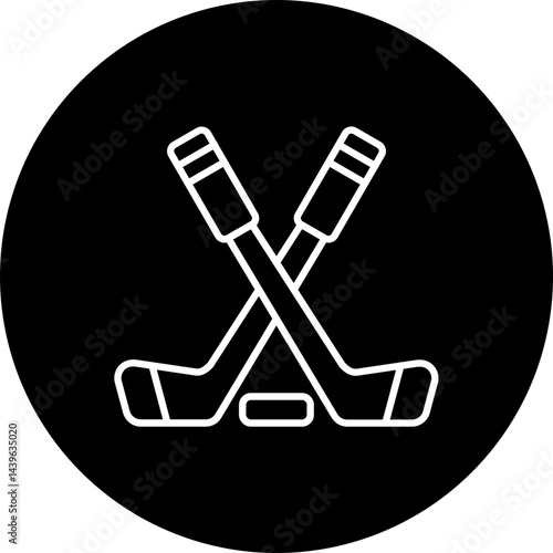 Canvas Print Ice Hockey Icon
