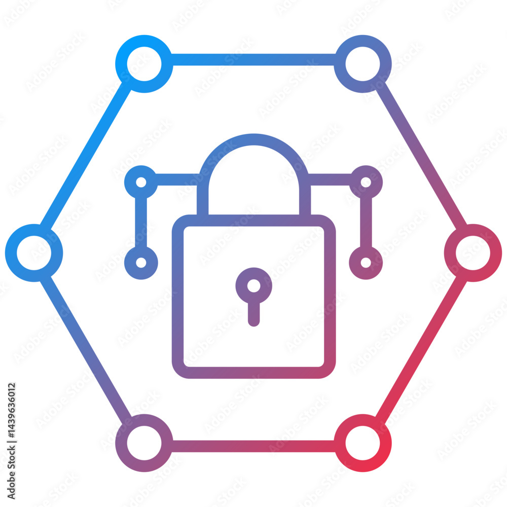 Private Network Line Icon Style Private Network Line Icon Style