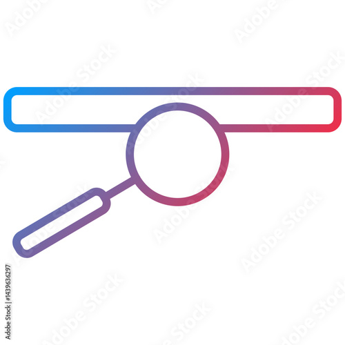 Search Bar Line Icon Style