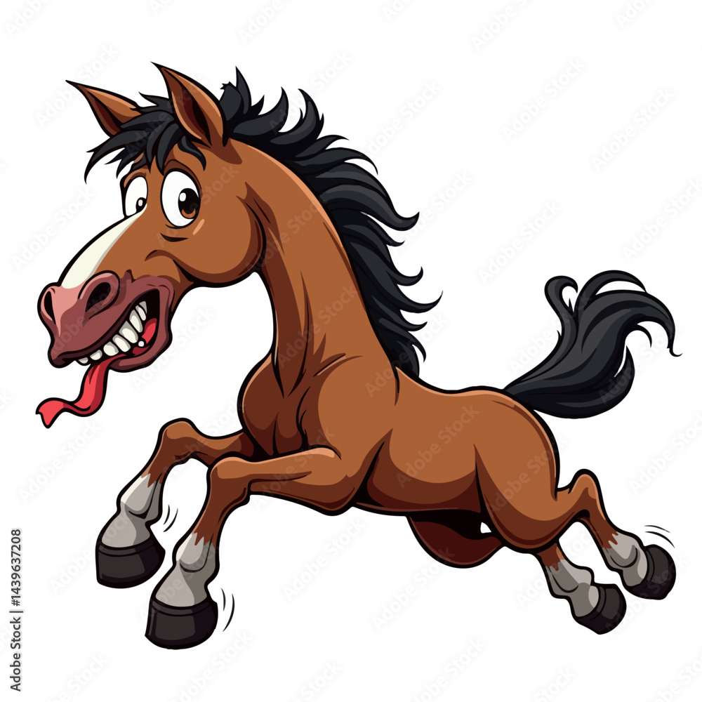 Funny horse cartoon vector illustration
Funny horse cartoon vector illustration