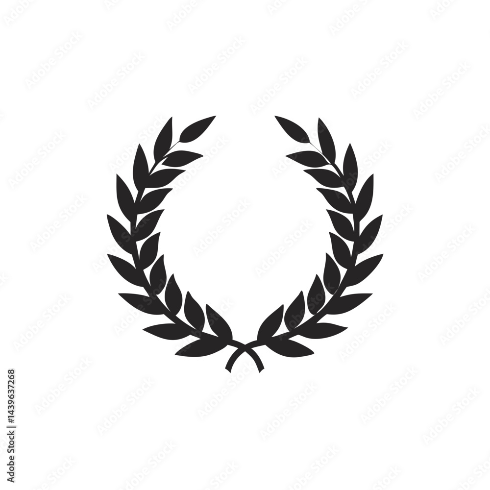 Vector laurel wreath design icon Vector laurel wreath design icon
