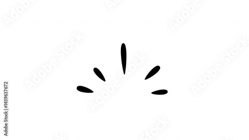 Hand drawn sparkling doodle, explosion, dynamic light flash, twinkle star, firework effect