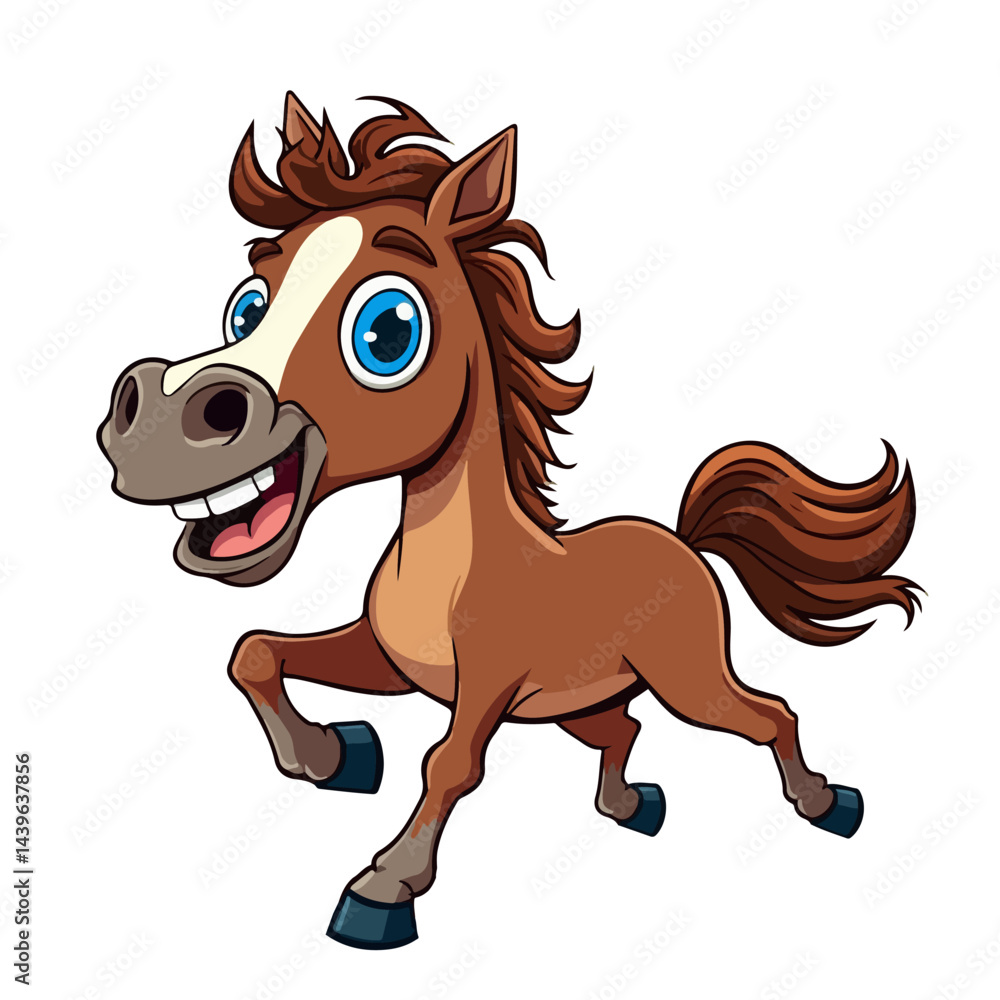 Funny horse cartoon vector illustration
Funny horse cartoon vector illustration