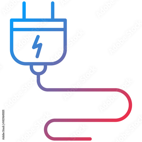 Plug Line Icon Style
