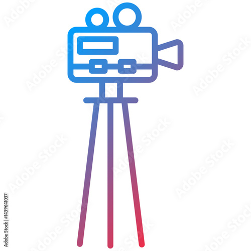 VideoCamera Line Icon Style