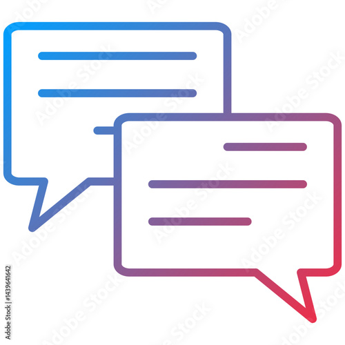 Messages Line Icon Style