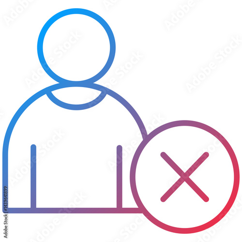 Denial Line Icon Style