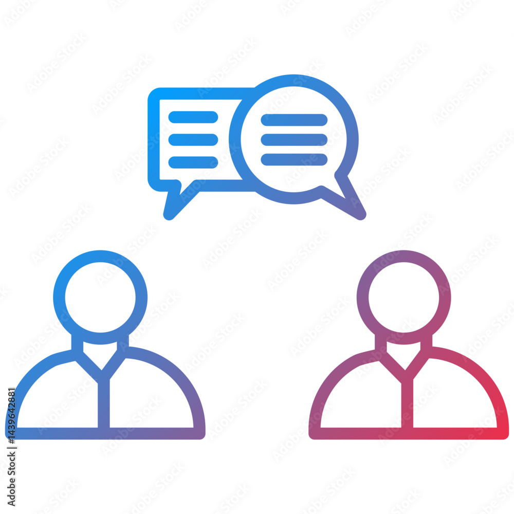 Communication Line Icon Style Communication Line Icon Style