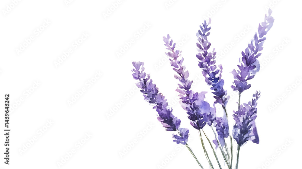 Naklejka premium Beautiful lavender flowers in vibrant purple hues.