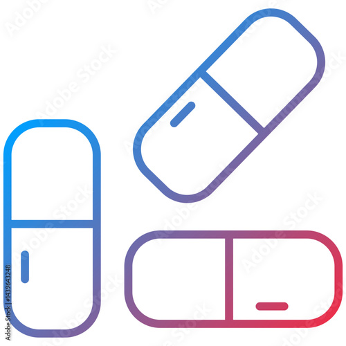 Pills Line Icon Style