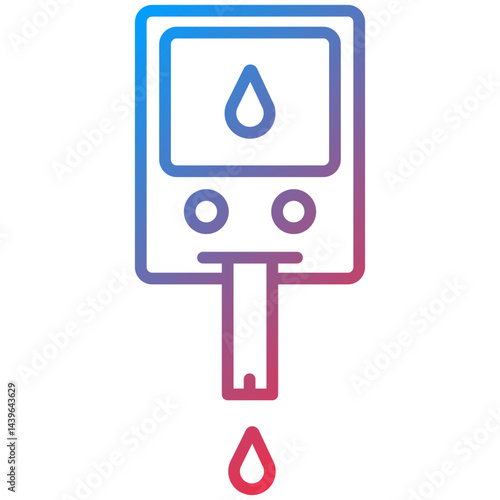 Diabetes Test Line Icon Style