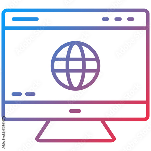 Browser Line Icon Style
