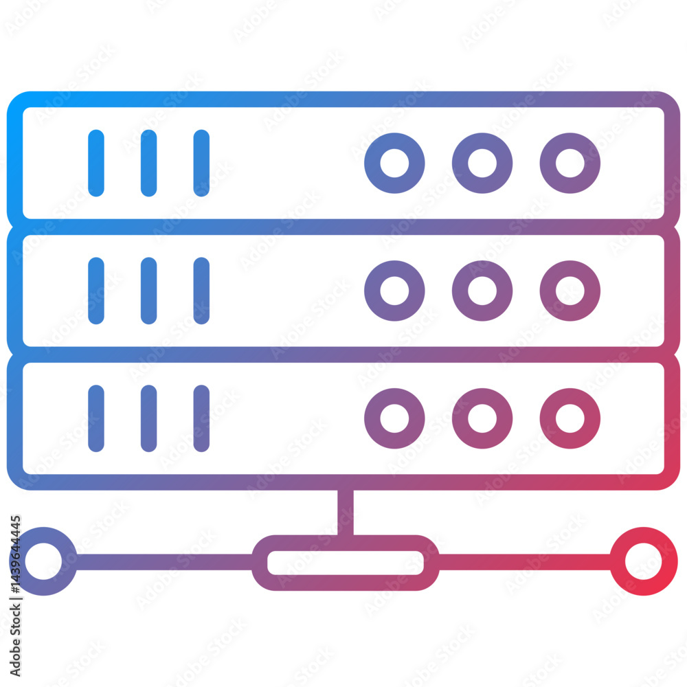Server Line Icon Style Server Line Icon Style