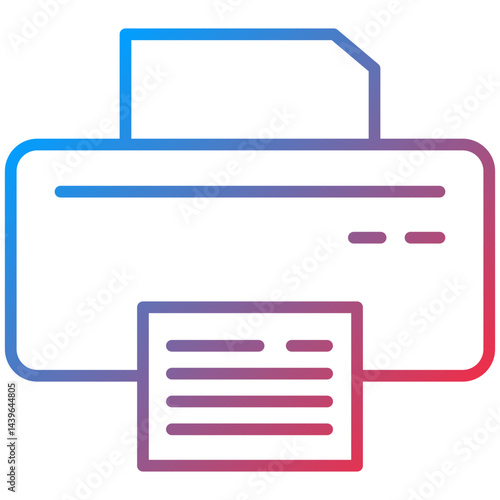 Printer Line Icon Style