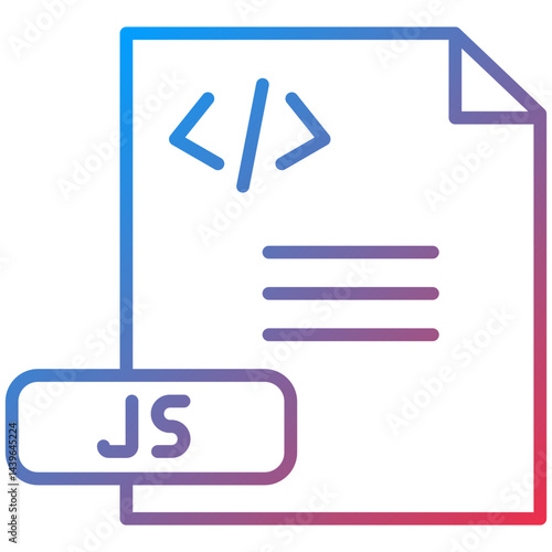 Javascript File Line Icon Style