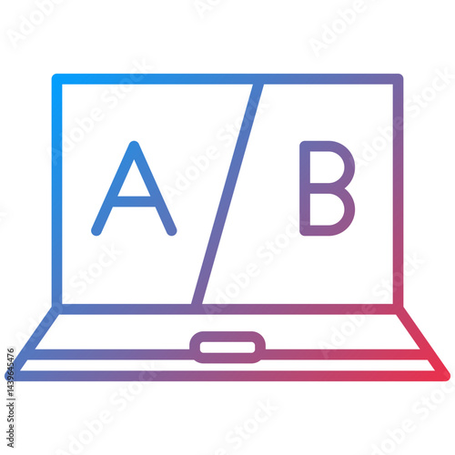 AB Testing Line Icon Style