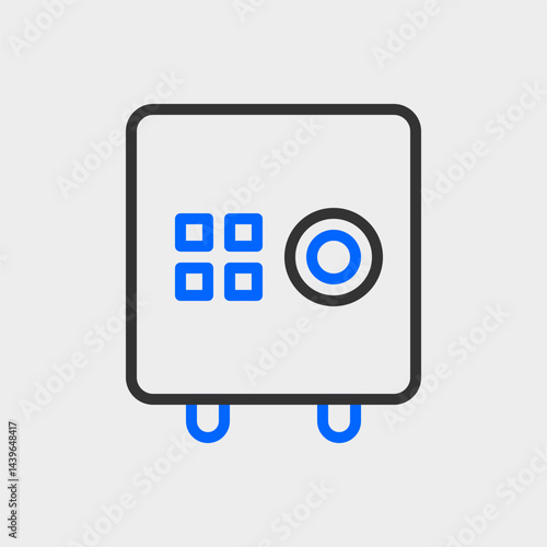 Business Finance Money Icon. Symbol of Safe or vault. Perfect for enhancing professional websites, apps, and presentations.