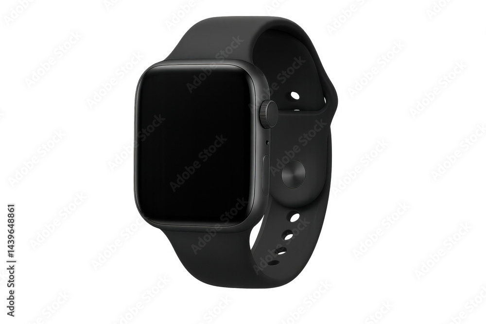 Sleek Modern Smartwatch in Matte Black with a Minimalist Design Sleek Modern Smartwatch in Matte Black with a Minimalist Design