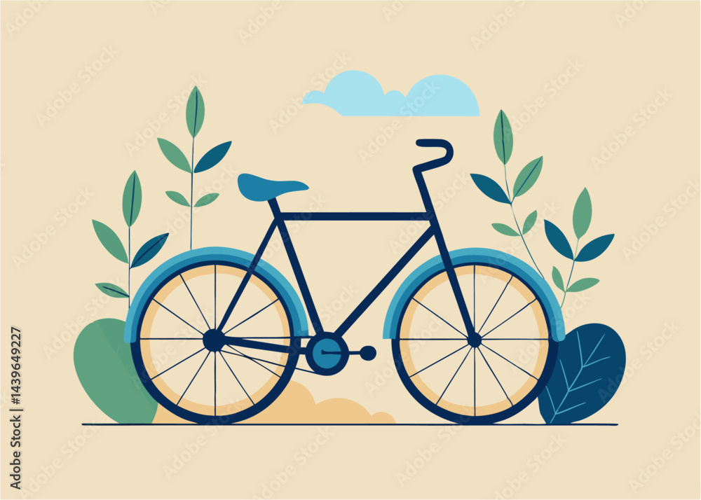 Fototapeta premium bicycle with basket