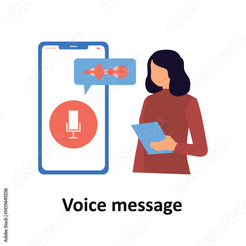 Voice message Vector illustration which can easily modify or edit