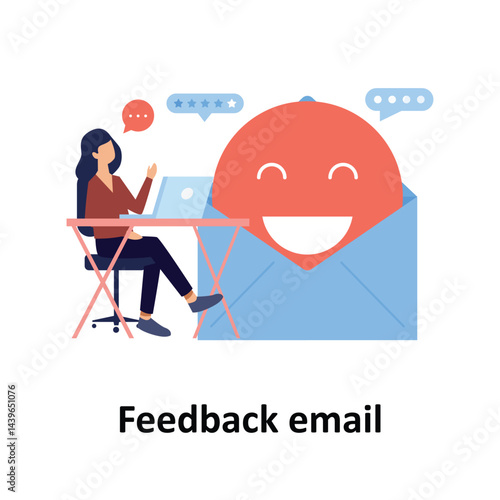 Feedback email  Vector illustration which can easily modify or edit