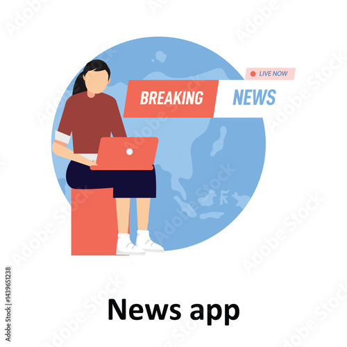 News app Vector illustration which can easily modify or edit
