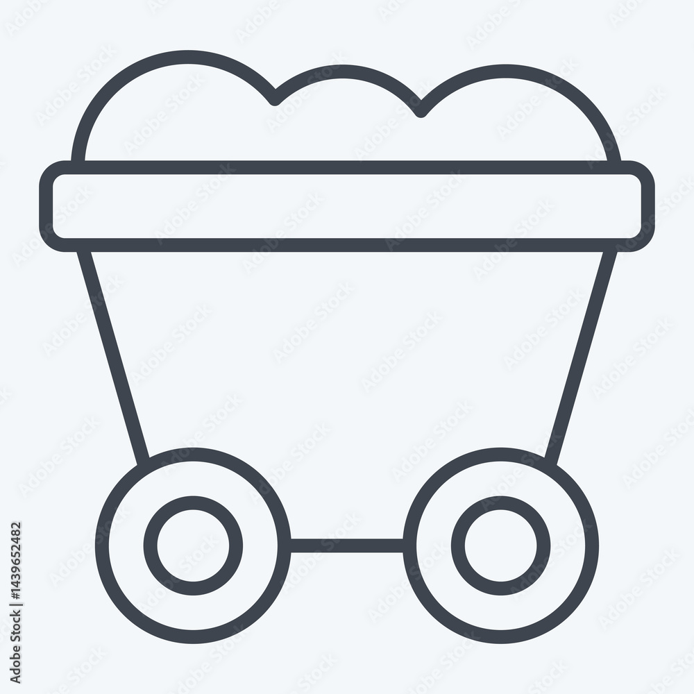 Icon Coal. related to Industry symbol. line style. design editable Icon Coal. related to Industry symbol. line style. design editable