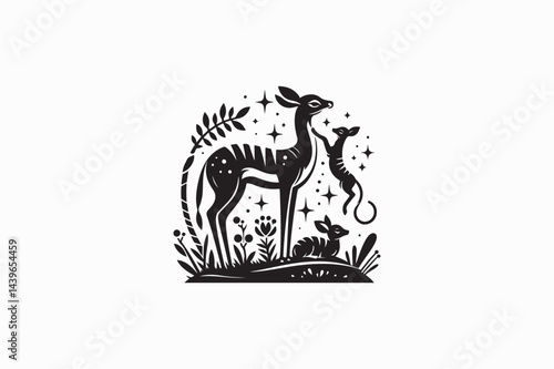 A Meekest animal vector silhouette image adobe illustrator. eps