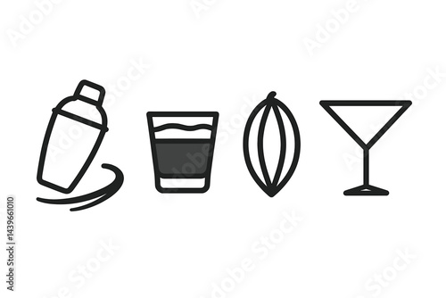 Beverage-craft icons highlighting tools, flavor bases, and presentation