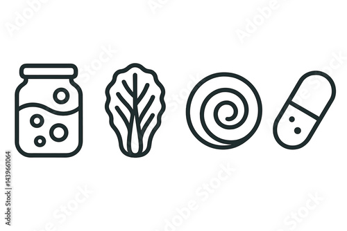 Obraz na płótnie Fermentation icons bridging traditional foods and modern wellness w salonie