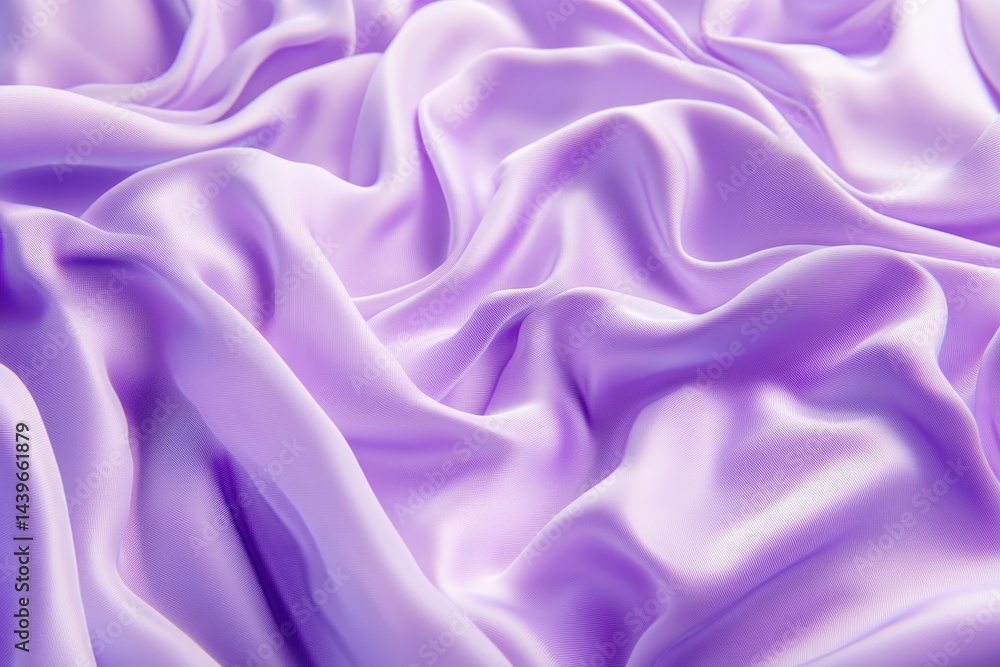 Obraz premium Close-up view of luxurious draped purple silk fabric.