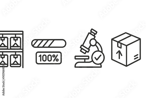 Creating symbols that represent queue, control, inspection, and dispatch in manufacturing
