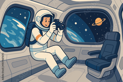 A zero-gravity setting where adventure, tourism, and technology converge seamlessly