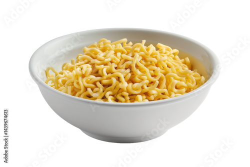 Instant Satisfaction: The Convenience of Instant Noodles Isolated On White Background.