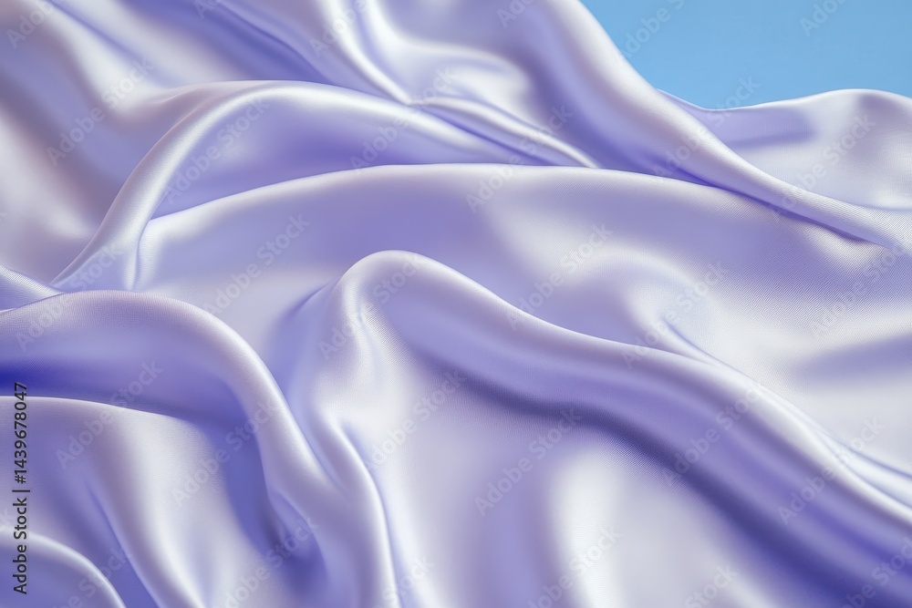 Fototapeta premium A close-up view of flowing, luxurious, lavender-toned fabric.