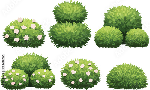 Cartoon Bush and Shrub Collection