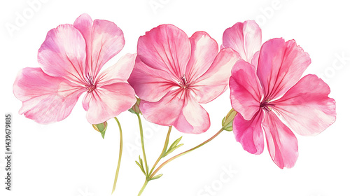 Delicate pink flowers blooming beautifully