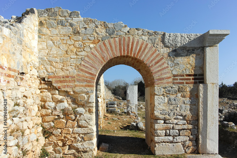 Ruins at archaeological area of Philippi, Greece