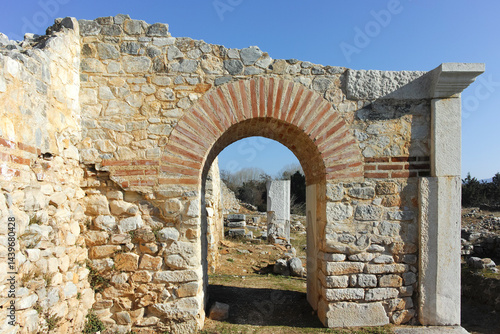 Obraz na płótnie Ruins at archaeological area of Philippi, Greece w salonie