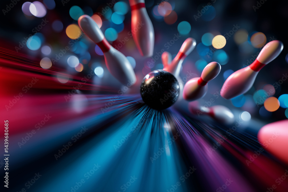 High-Speed Action Shot of Strike