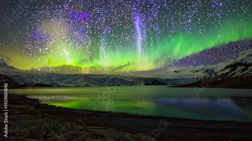 Wallpaper Mural Stunning Northern Lights Display Over Tranquil Arctic Landscape for Nature Photography and Wall Art Generative AI Torontodigital.ca