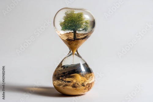 Hourglass Symbolizing Global Warming Crisis